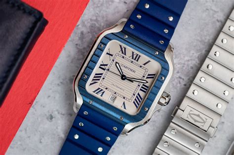 santo cartier|cartier santos blue bezel.